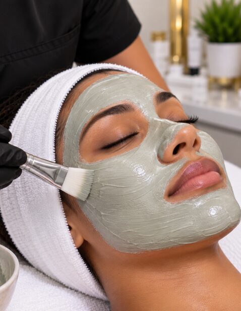 Client receiving an AgeDefy Lift facial treatment in Germantown, TN, serving clients throughout the Greater Memphis area.