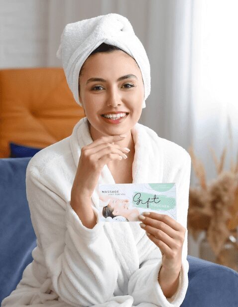 Customer with gift certificate