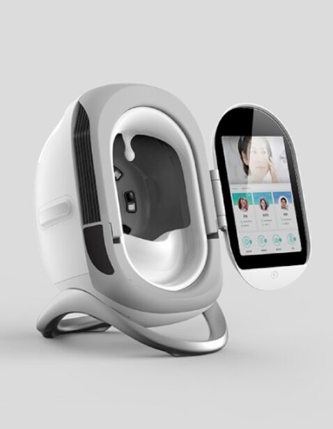 Opatra Skin Analysis Dome with digital display for advanced 3D skin analysis and personalized skincare consultations at Isle of Indulgence Spa in Germantown, TN.